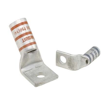 Panduit One-Hole Compression Lug, 8 AWG Max, 0.19 in Stud, Standard Barrel, Copper, Red LCA8-10H-L